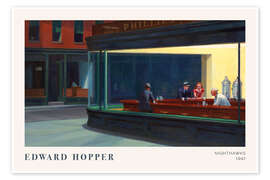 Poster Nighthawks, 1942 - Edward Hopper