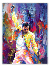 Poster Freddie Mercury Pop Art Portrait - Leon Devenice