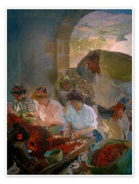 Wall art print Sultana production in Jávea - Joaquín Sorolla y Bastida