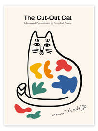 Wall art print The Cut-Out Cat