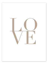 Wall art print LOVE I - Typobox