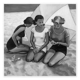 Wall art print Beach Umbrella - Sarah Morrissette