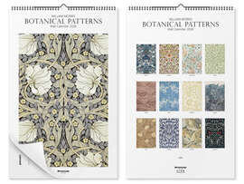 Wall art print Botanical Patterns Calendar 2026 - William Morris