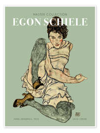 Wall art print Hand Drawings - Sage Green, 1920 - Egon Schiele