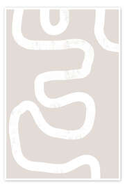 Wall art print Abstract Lines in White II