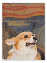 Poster The Scream - Corgi - Artelele