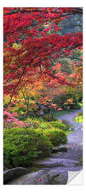 Door sticker Path in a Japanese garden - Janell Davidson