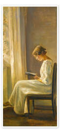 Door poster Woman reading