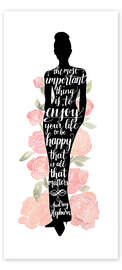 Door poster Iconic Woman - Audrey Hepburn - Grace Popp