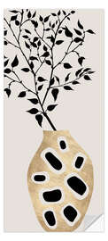 Door sticker Monochromatic Plant - KUBISTIKA
