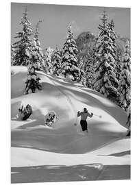 Foam board print Skier in The Snow - Vintage Ski Collection