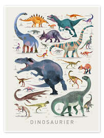Wall art print Dinosaurs II (German) - Dieter Braun