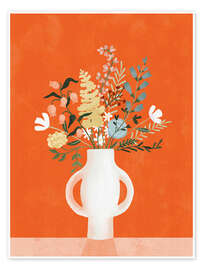 Poster Flowers in a Vase, Orange