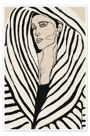 Poster Striped Coat