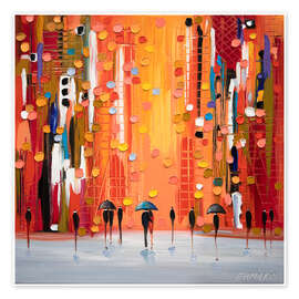 Poster Hot Rainy Sunset - Ekaterina Ermilkina