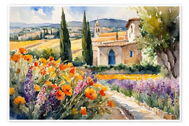 Poster Provence Landscape - Mango Art