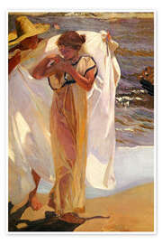 Wall art print After the Bath, 1908 - Joaquín Sorolla y Bastida