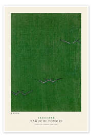 Poster Yatsuo No Tsubaki - Birds Green II - Taguchi Tomoki