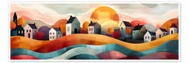 Poster Abstract Cityscape - DejaReve