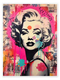 Poster Marilyn Street Art Graffiti - Frank Daske