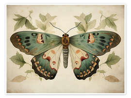 Poster Sage green Butterfly - Olga Telnova