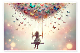 Poster Dreamflight on Butterfly Wings - Michael artefacti