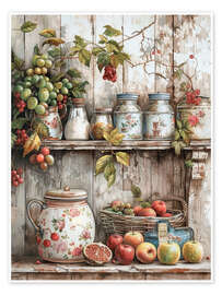 Wall art print Rustic Harvest: Summer Bounty - DejaReve