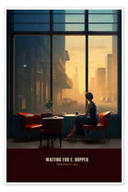 Poster Waiting for E. Hopper