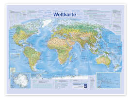 Poster World map 2024 (German) - Planet Poster Editions