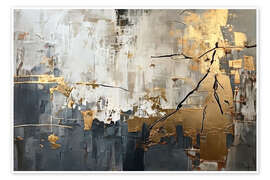 Wall art print Golden Layer - Mango Art