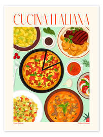 Wall art print Piatti Tradizionali - Cucina Italiana