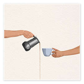 Poster Spilled Coffee - Giselle Dekel