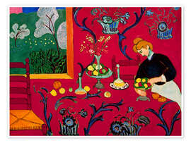 Wall art print Red Room, Harmony in Red, 1909 - Henri Matisse