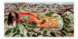 Wall art print Roots or The Pedregal, 1943 - Frida Kahlo