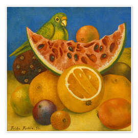 Wall art print Still Life with Parrot, 1951 - Frida Kahlo