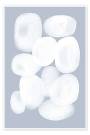 Wall art print Abstract White Circles - Melloi Art