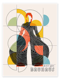 Wall art print Bauhaus Rebel Star - CatsAndDotz