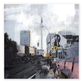 Poster View towards Alexanderplatz - Eduard Warkentin