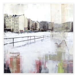 Poster Rigaer Straße Friedrichshain in winter - Eduard Warkentin