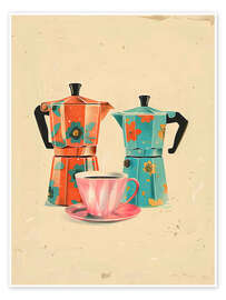 Poster Morning Moka Pots - Arlington Prints
