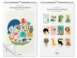 Wall art print Andy Westface Calendar - Fantastic Animal World 2026 - Andy Westface