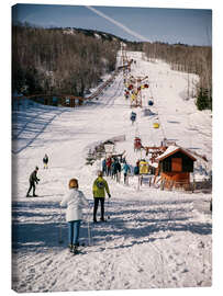Canvas print 60s ski lift