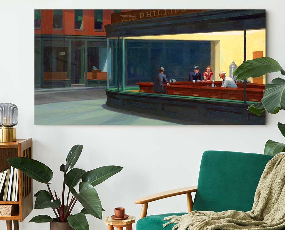 Wall art print Nighthawks by Edward Hopper