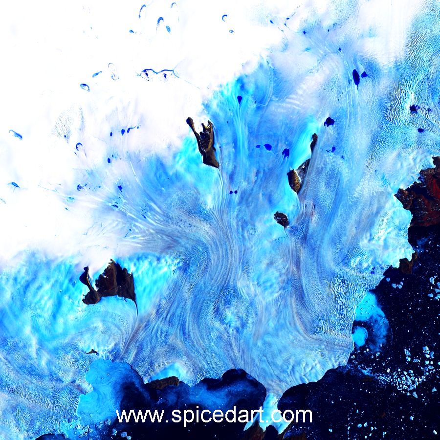 Digital Art Image - Greenland Glaciers Source Image