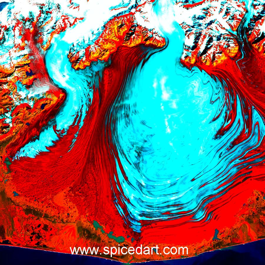Mandala Art Print - Malaspina Glacier Source Image