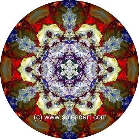 Mandala Art Print - Chilean Volcanoes 02
