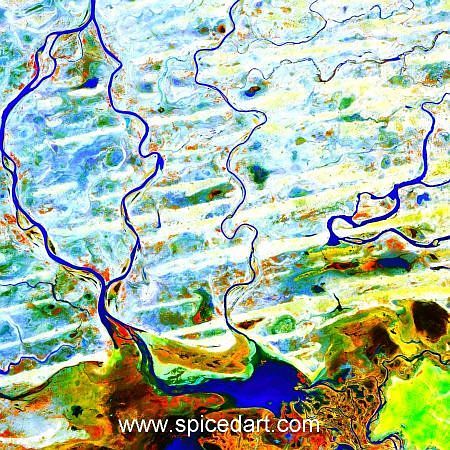 Mandala Art Print - Mali-Niger River Source Image