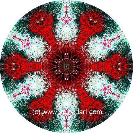 Mandala Art Print - Mexico-Colima Volcano 05