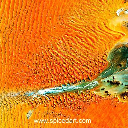 Mandala Art Print - Namibia-Namib Desert Source Image